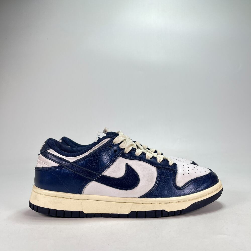 Nike Dunk Low PRM Vintage Navy Low Top Casual Shoes FN7197-100 Women's Size 7.5